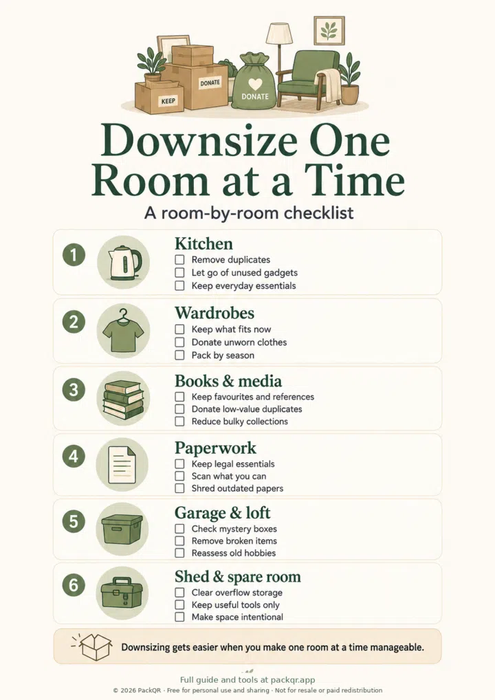 Downsize One Room at a Time infographic preview