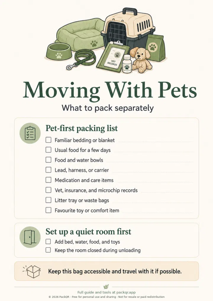 Moving With Pets checklist infographic preview