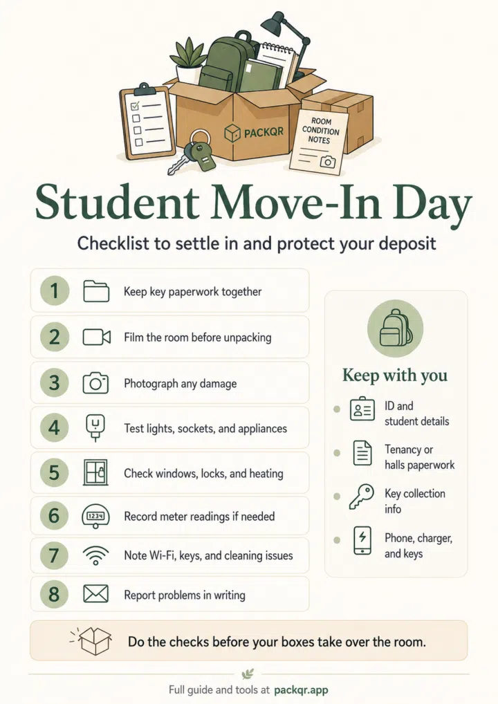 Student Move-In Day checklist infographic preview